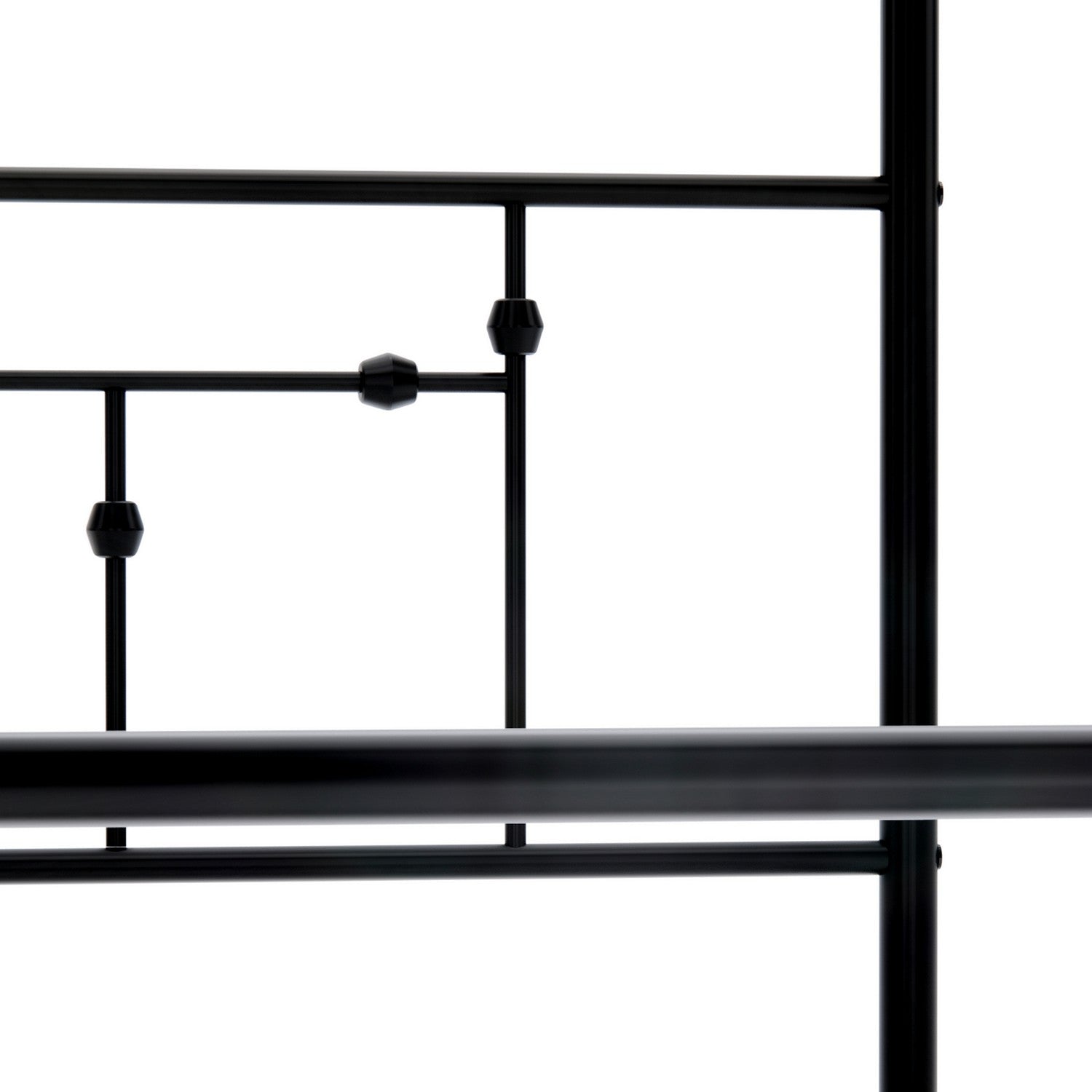 EAST WEST FURNITURE - ATQCBLK - Anniston Canopy Bed with Deluxe Style Headboard and Footboard - Luxurious Metal Frame in Powder Coating Black
