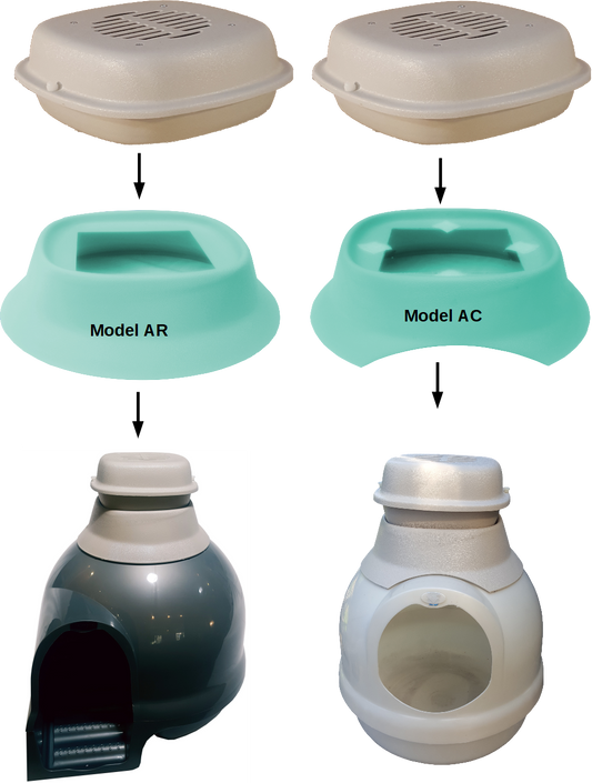 Dome Adapters for Booda Covered Litter Boxes