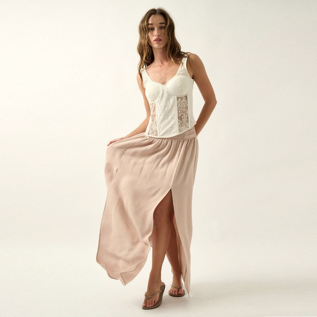 Alicia Corset Top in Ivory