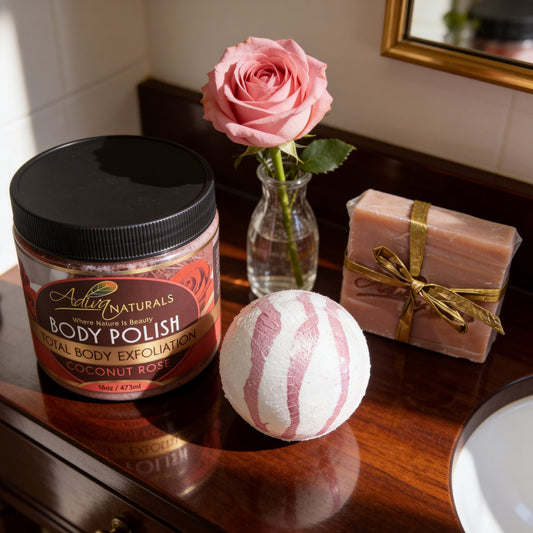 Coconut Rose Body Care Set
Polish • Soften • Cleanse