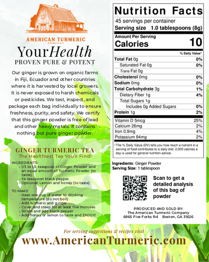 Naturally Grown Ginger Powder – Certified Lead-Free, Lab Tested for Purity