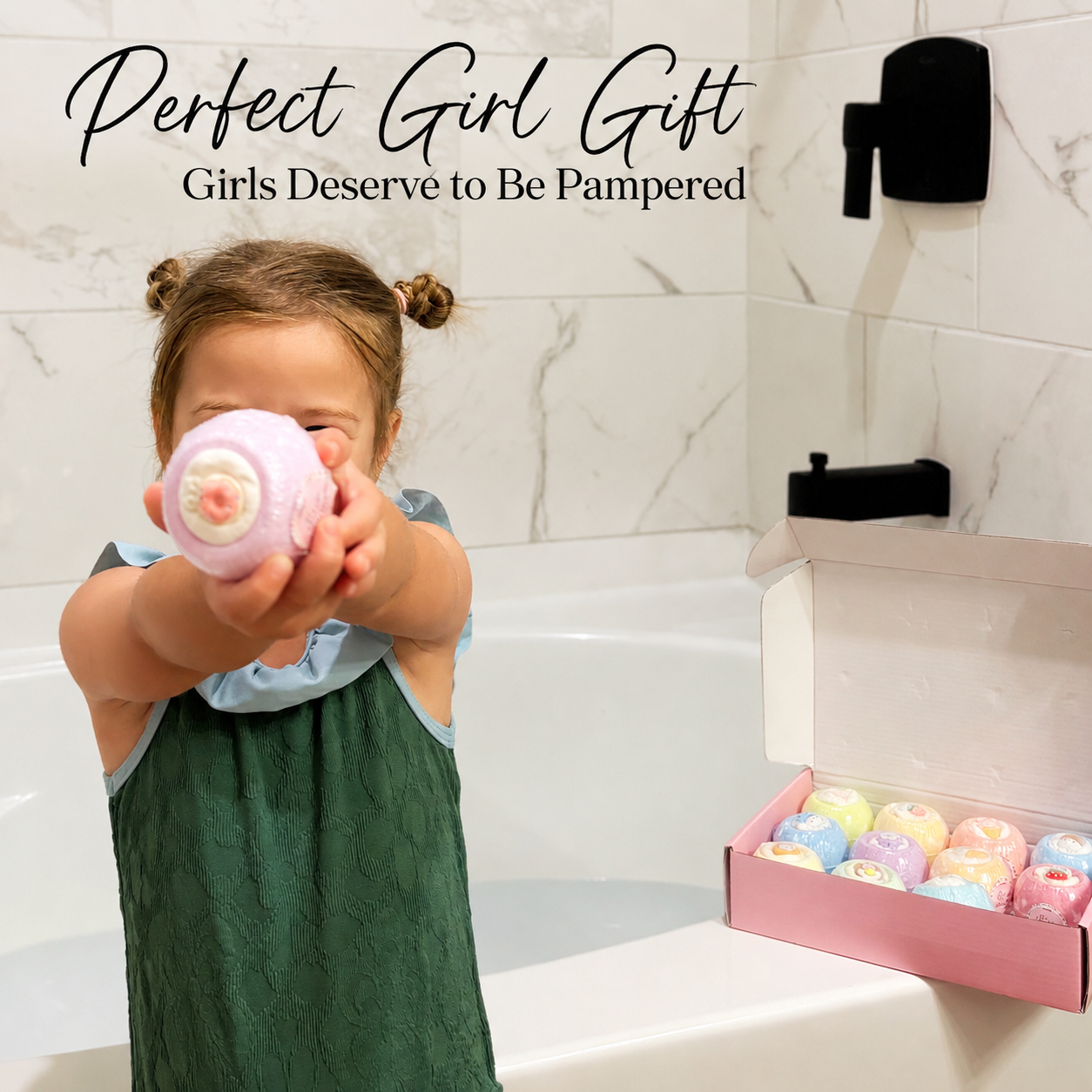 EvolutionUSA 12pc Bloom Bath Bombs with Toys
