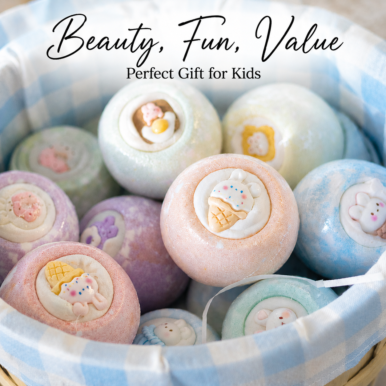 EvolutionUSA 12pc Bloom Bath Bombs with Toys