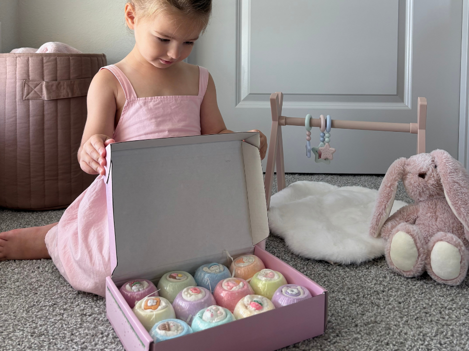 EvolutionUSA 12pc Bloom Bath Bombs with Toys, Adorable Girl Bath Bomb Set, Bubbly Kids Bathbombs, Fizzy Bath Ball, Kids Bath Bombs for Girls, Childrens Bath Bomb Set Easter, Valentines Gift