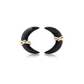 Moonbeam + Stardust Studs - Black Agate