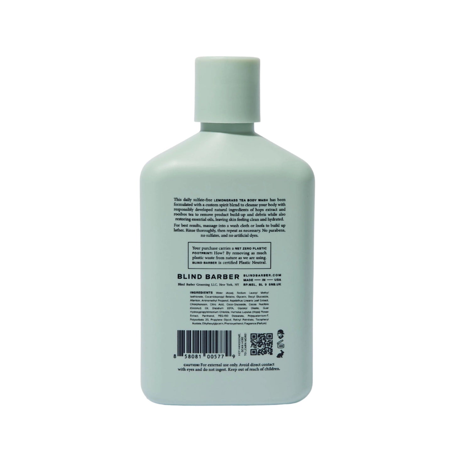 Blind Barber Lemongrass Tea Body Wash