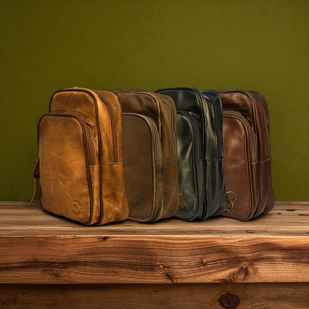 Bovine Leather Sling Bag - Brown