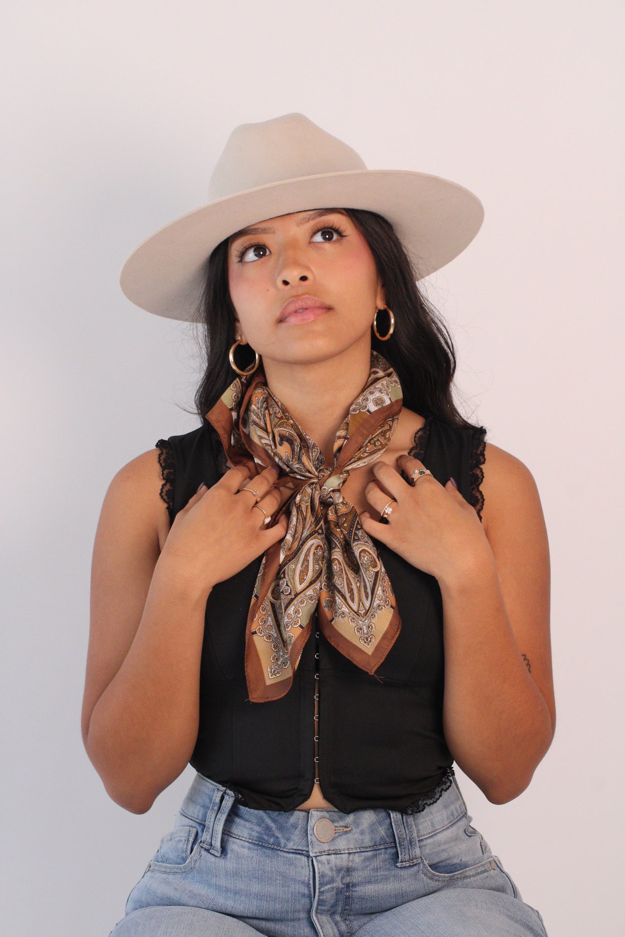Dakota Cattleman Flat Brim Hat - Ivory