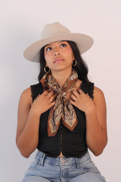 Dakota Cattleman Flat Brim Hat - Ivory