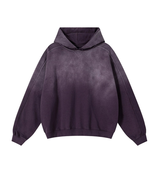 PLUM CONTRAST PANEL HOODIE