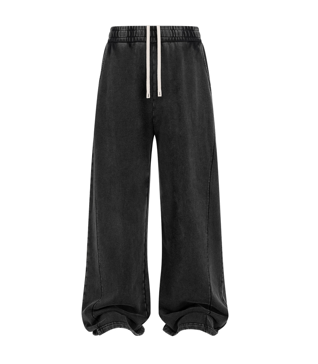 ACID WASH PANEL SWEATPANTS