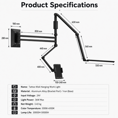 Multifunctional and Foldable work lamp---Wall mounted light