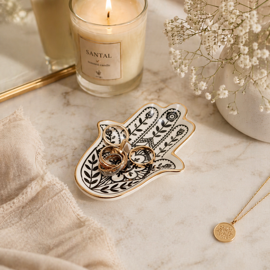 Sacred Hamsa Trinket Tray