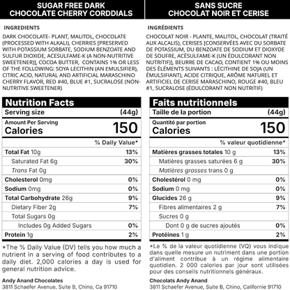 Andy Anand Sugar-Free Belgian Dark Chocolate Cherry Cordials Truffles, 25 pc – Plant-Based, Liquid Center, Diabetic-Friendly, Birthday Gift Box