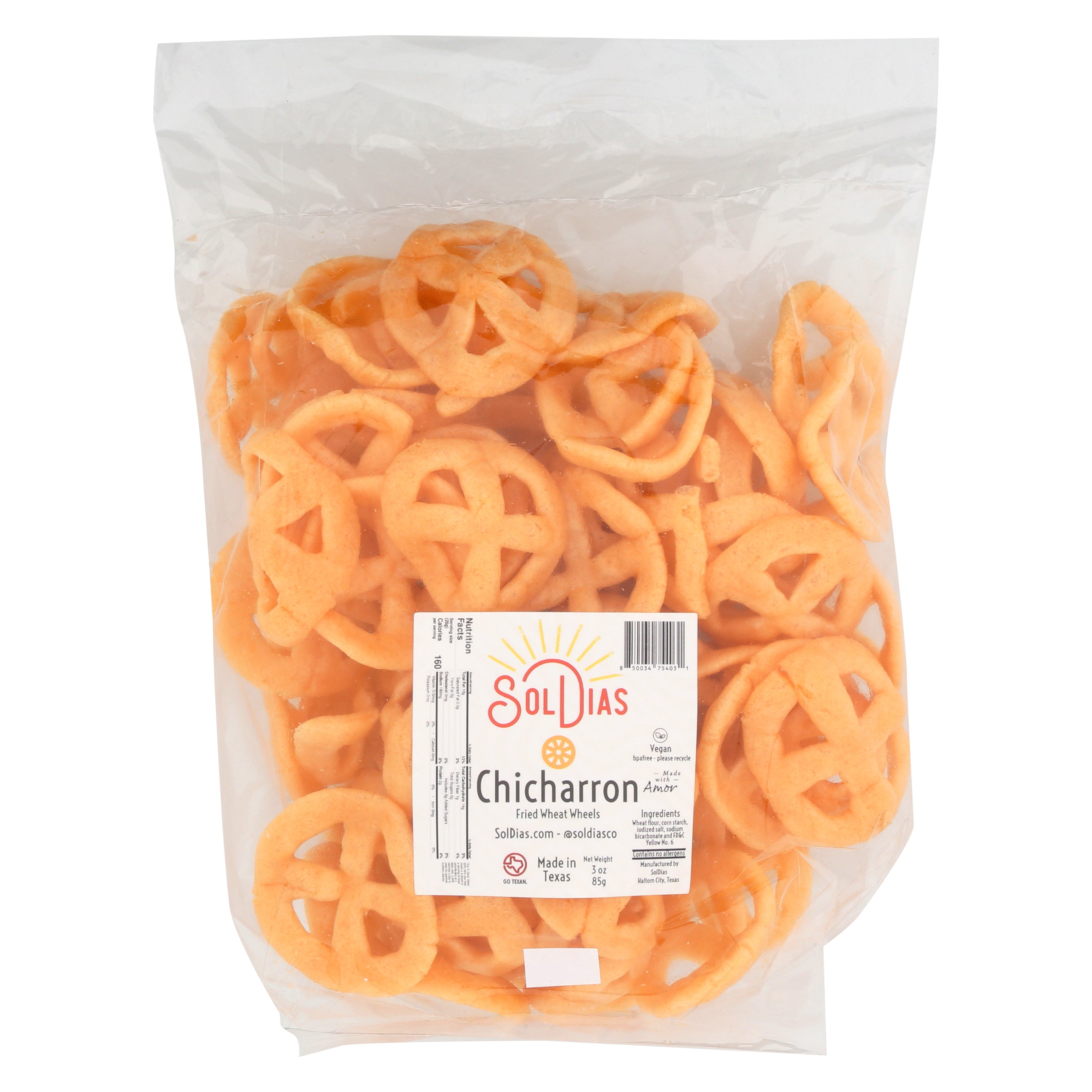 Chicharrones de Rueda | Fried Wheat Wheels | 3 oz