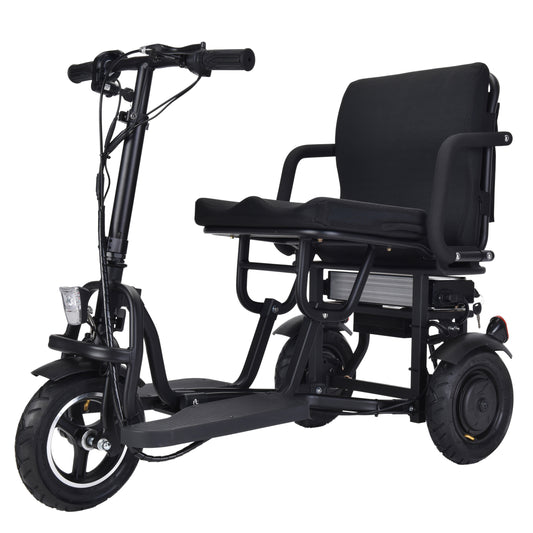 COUGAR (Black) Folding Electric Mobility Scooter 3 Wheel Lightweight Portable Power Travel Scooters