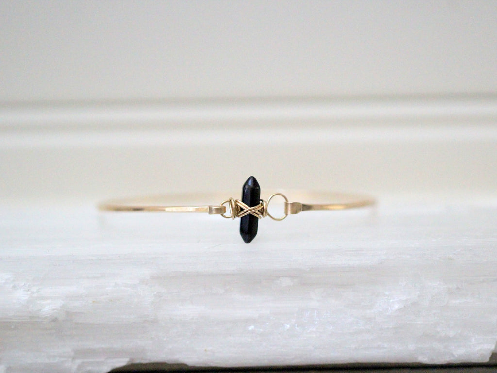 Crest Bracelet - Obsidian