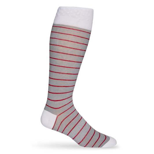 Crimson - Wide Stripe Socks