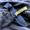 Custom Handmade Blade Damascus Steel Hunting Knife