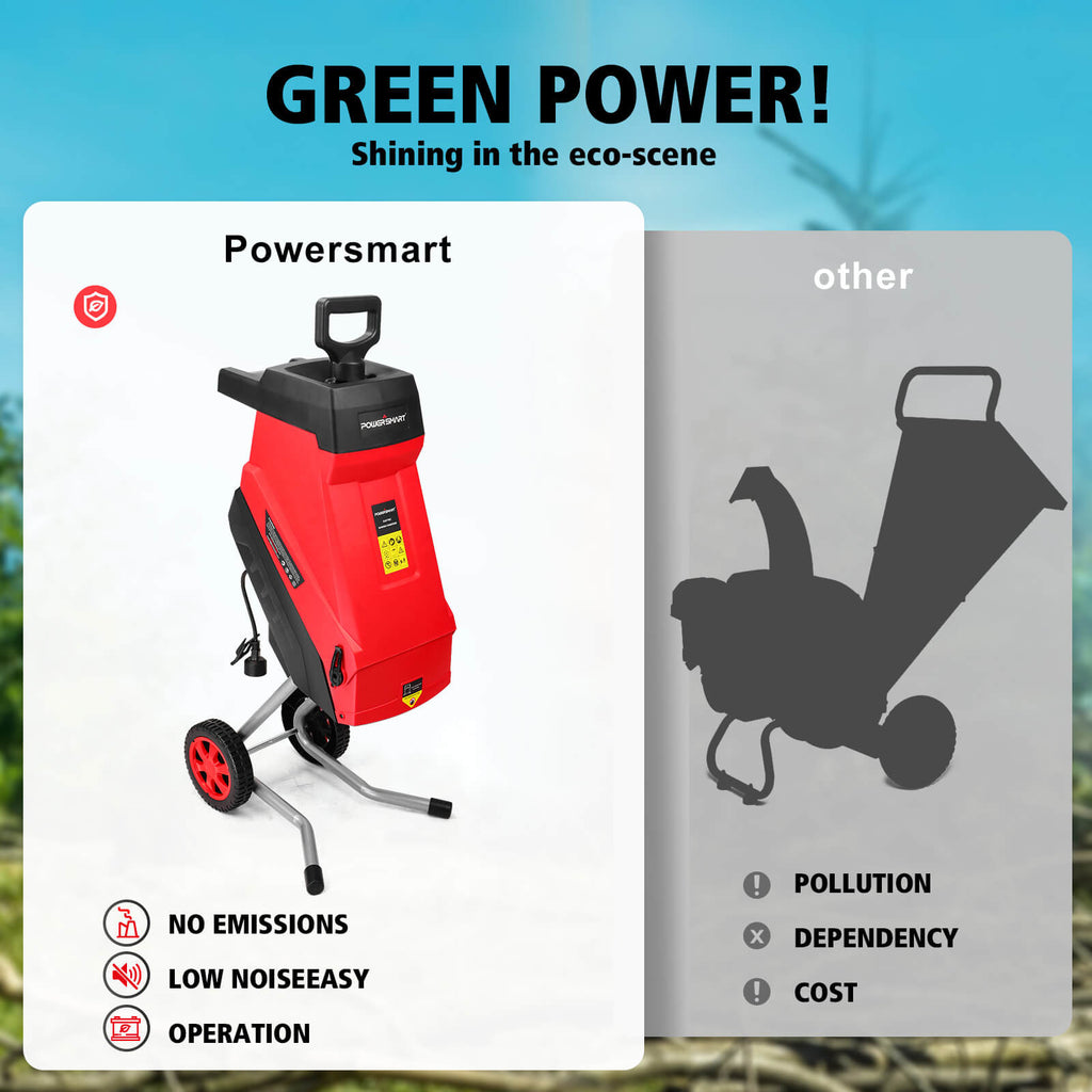 15Amp Electric Wood Chipper Leaf mulcher DB6610-W