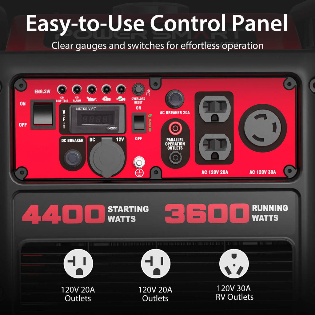 Preorder: 4400W Open Frame Inverter Generator w/ CO Alert DL5040-W