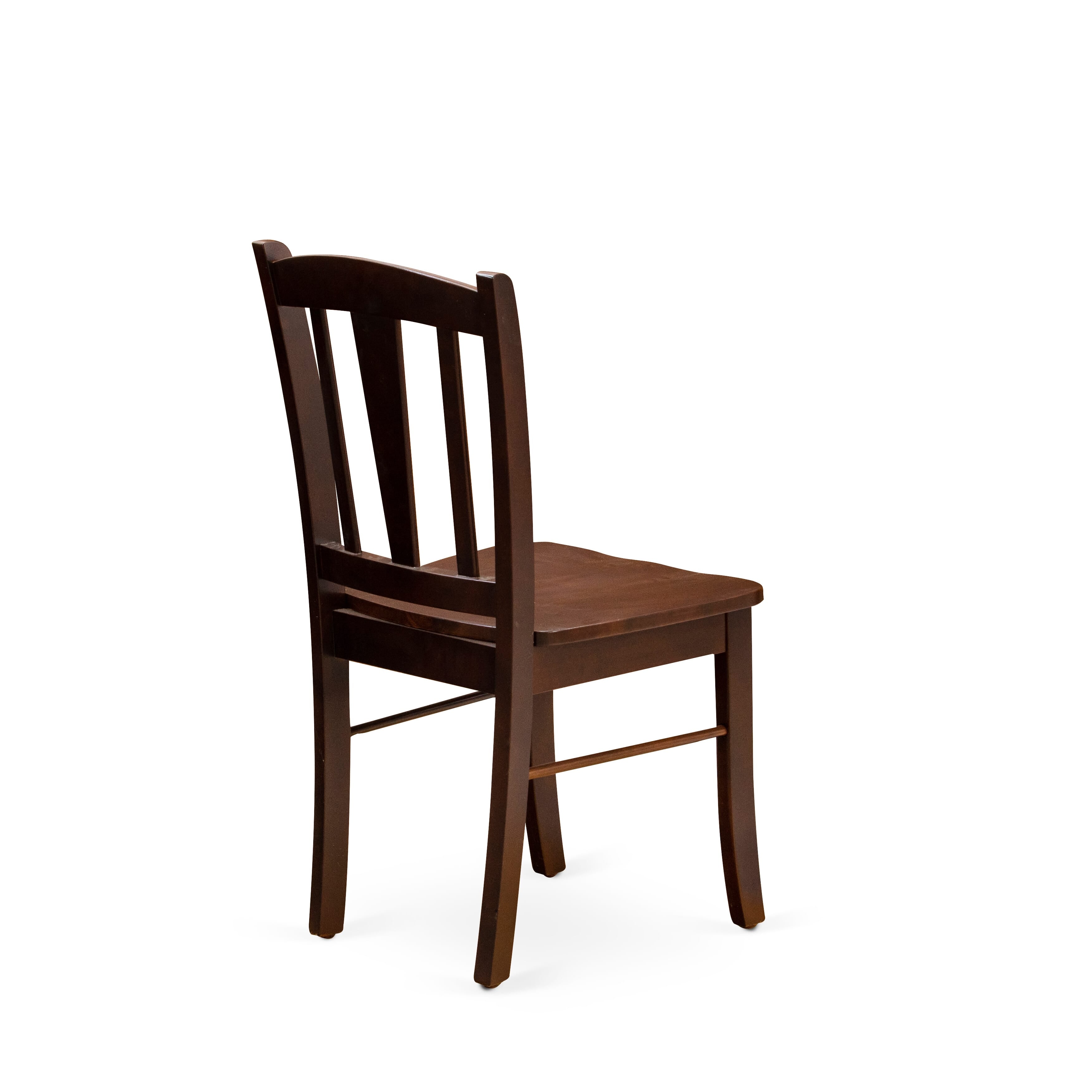 EAST WEST FURNITURE - ANDL5-MAH-W - 5-Piece Dining Room Table Set- 4 Wooden Chairs and Kitchen Table - Wooden Seat and Slatted Chair Back - Mahogany Finish