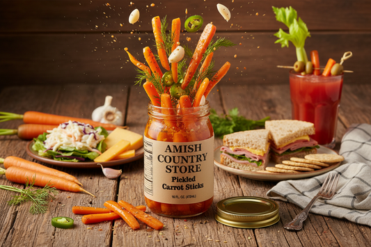 Pickled Carrot Sticks | Crisp & Zesty Pickled Vegetables | 16 oz