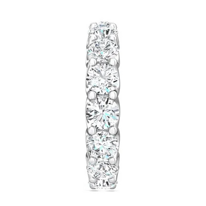 4.00 CTW AGI Certified Lab-Grown Diamond Eternity Band Ring In U-Prong Setting | G/VS Clarity | Choice of 14K White or Yellow Gold