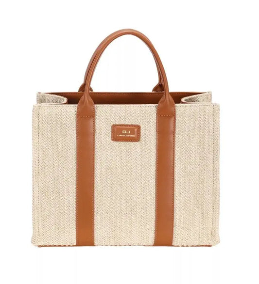 Women's Woven Tote Handbag | Square Design, Everyday Boho Bag