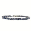 Delicate Byzantine Chainmaille Bracelet in Oxidized Silver