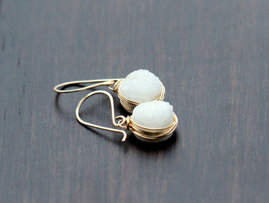 Druzy Bezel Drops (Multiple Colors) - As Seen in DaySpa Magazine