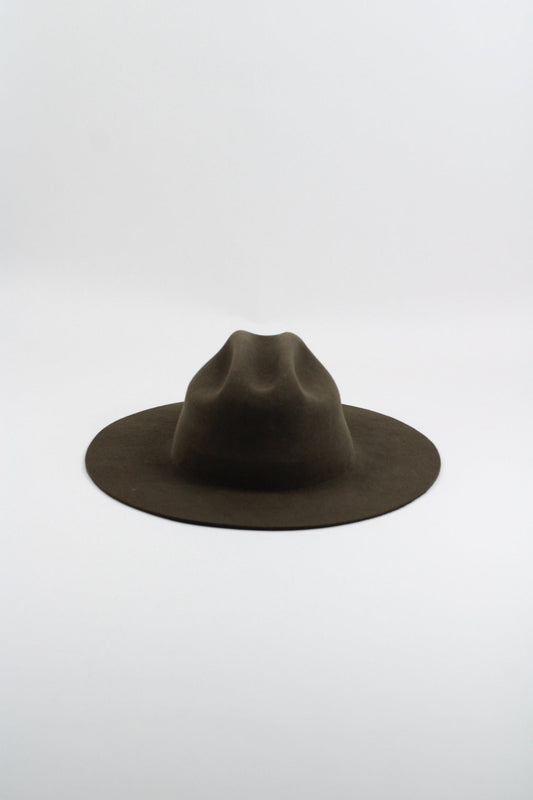 Dakota Cattleman Flat Brim Hat - Olive