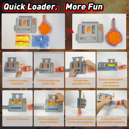 Semi-Automatic Toy Gun with Rechargeable Battery, 22-Round Magazine, and Shell Ejection Feature