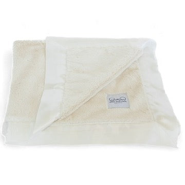 Luxury Baby Blanket with Satin Trim – Luxe | Ivory