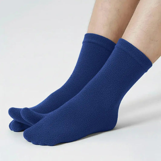 Polar Feet Fleece Tabi Socks - Denim