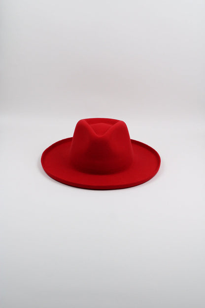 Harper Pencil Brim Hat - Cherry Red