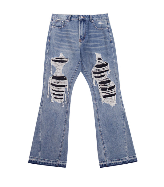 DESTROYED SPLIT DENIM