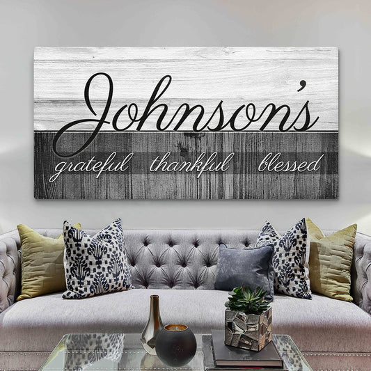 Family Grateful Sign