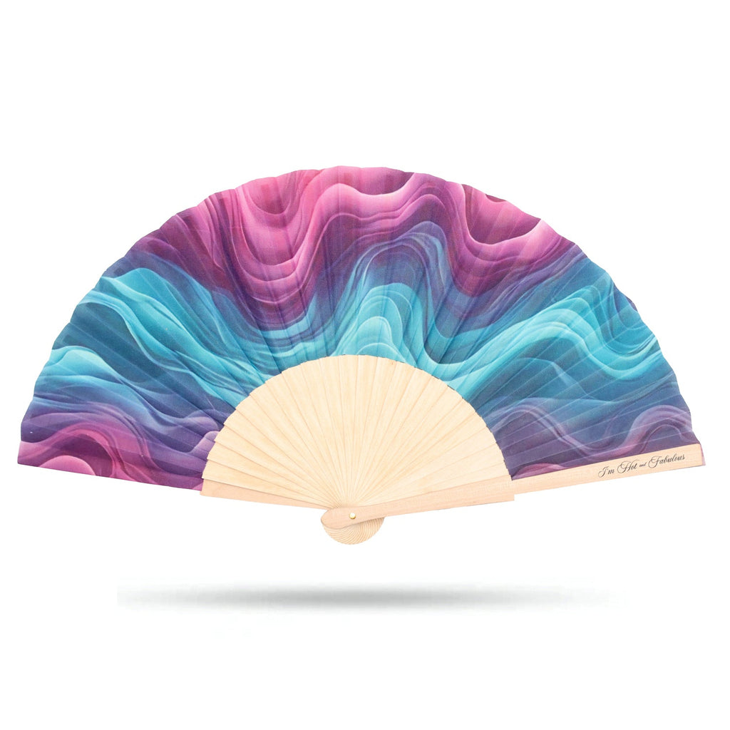 Violet Cascade Hand Fan