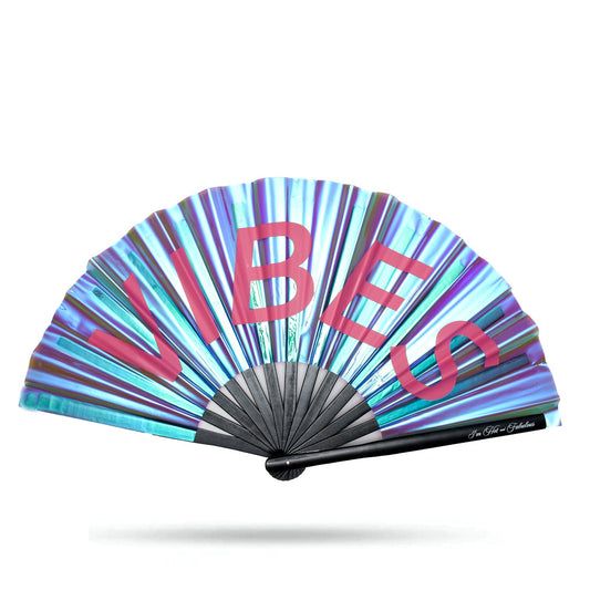 Holographic Peacock Vibes XL Hand Fan