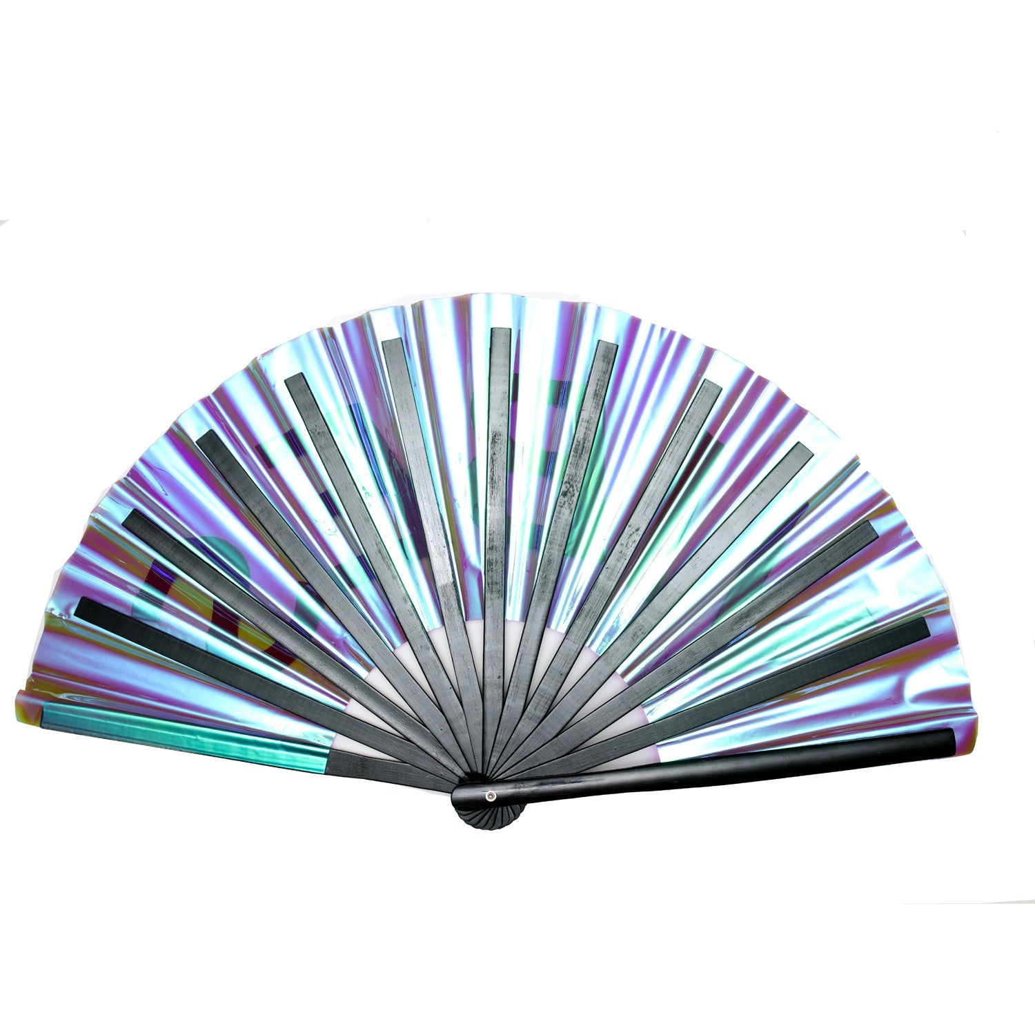 Holographic Peacock Vibes XL Hand Fan