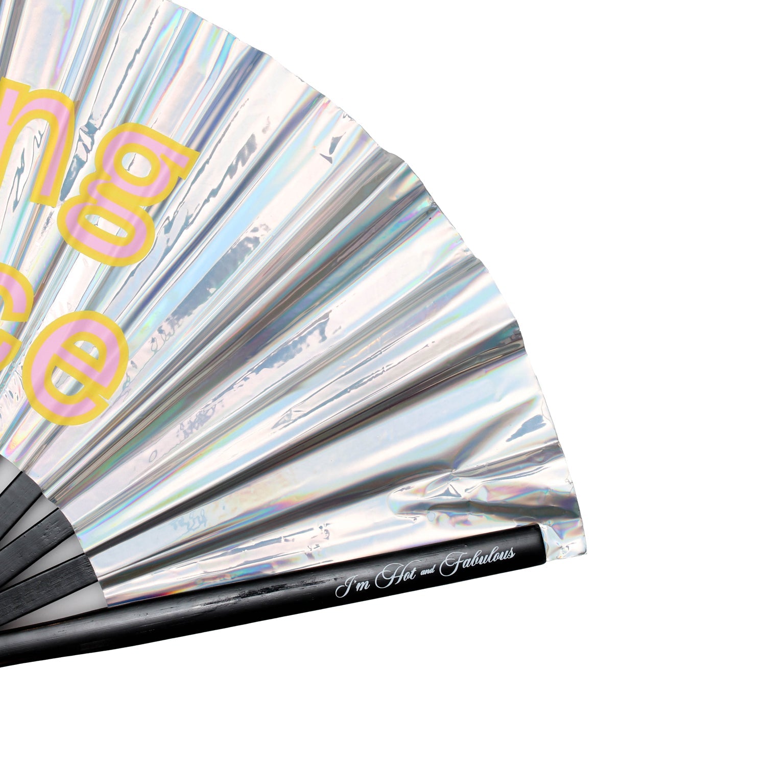 Holographic Disco Ball F*cking Dance XL Hand Fan