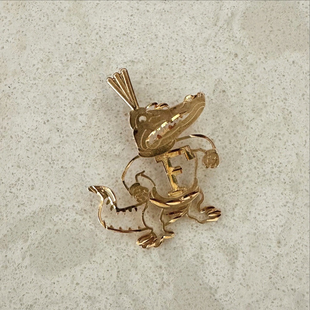 Vintage Florida Gators Charm 14K Gold
