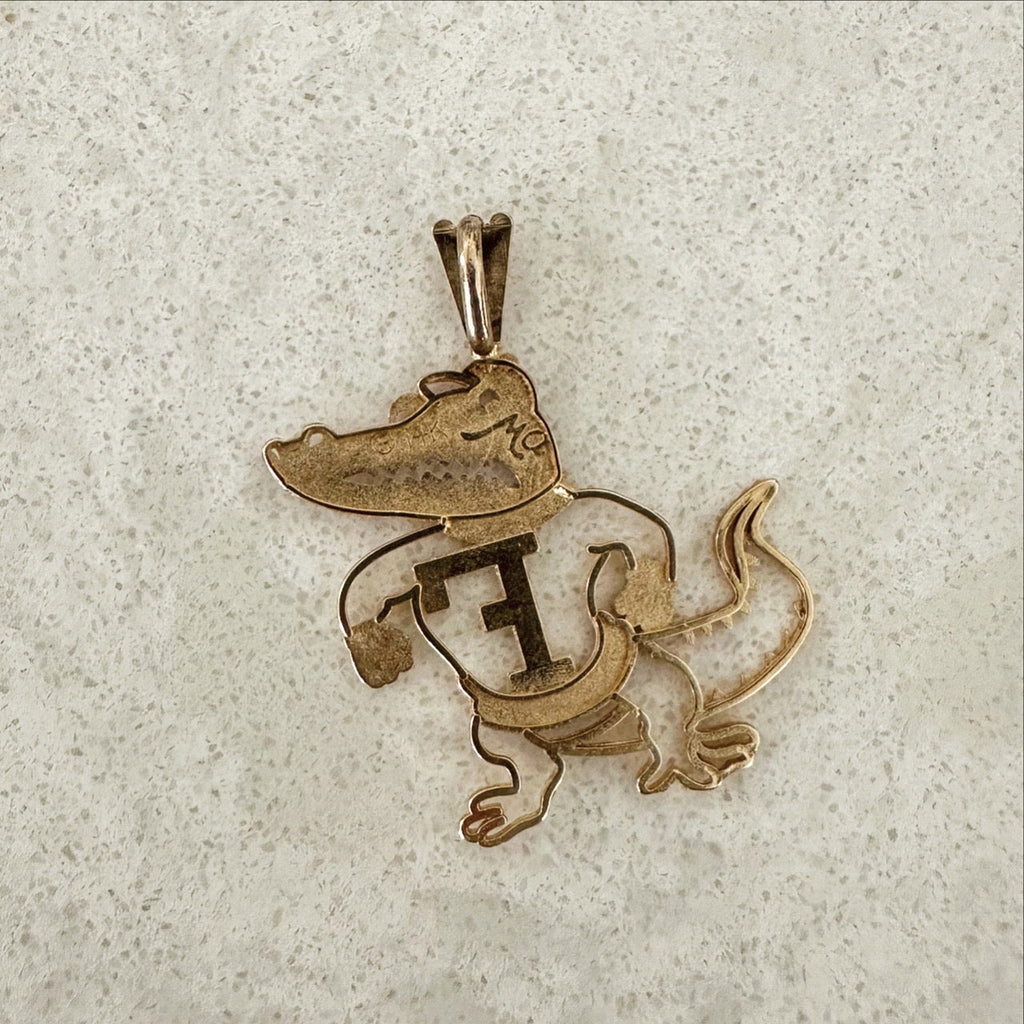Vintage Florida Gators Charm 14K Gold