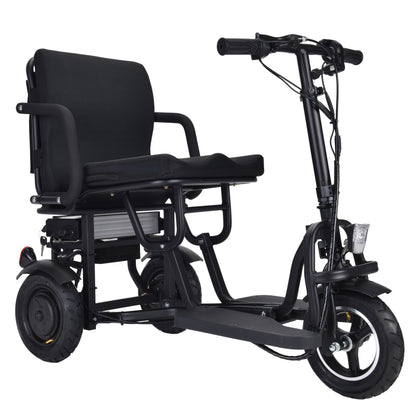 COUGAR (Black) Folding Electric Mobility Scooter 3 Wheel Lightweight Portable Power Travel Scooters
