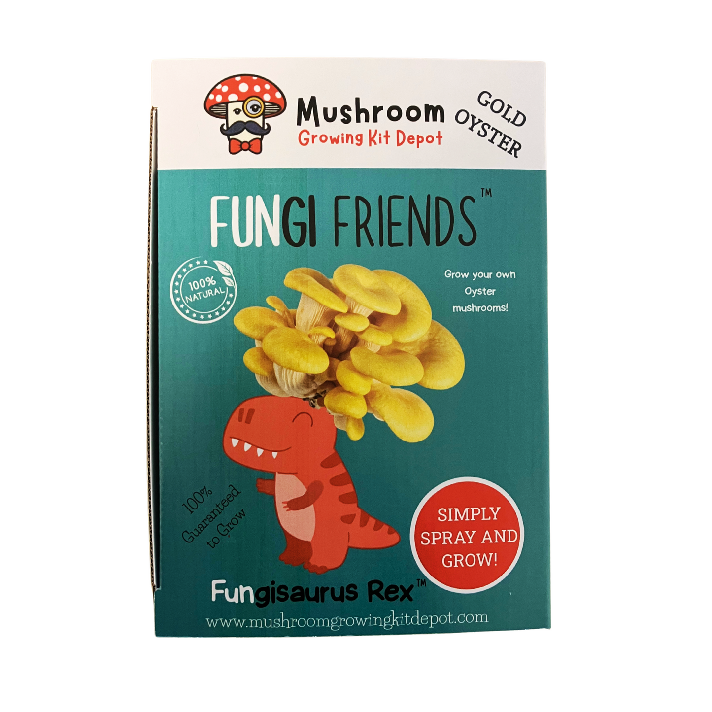 Fungisaurus Rex - Gold Oyster Mushroom Grow Kit - 5 LBS (with box)