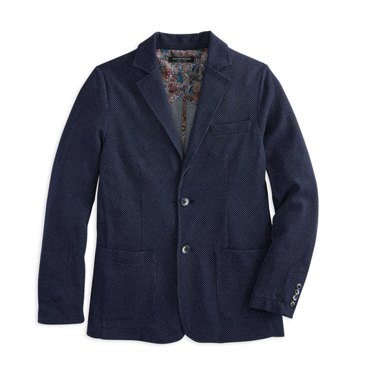Pin Dot Knit Blazer
