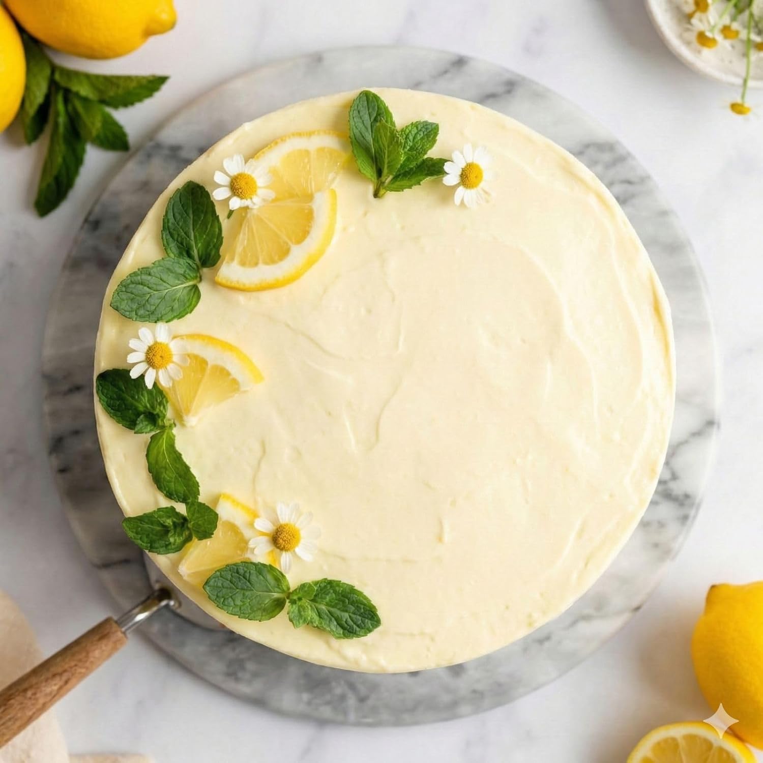 Andy Anand Chocolatier Gluten Free & Dairy Free Coconut  Lemon Cake - Luxurious 9 Inch 2.9 lbs Gourmet Gift, Handcrafted with Fresh Natural Ingredients, No Preservatives, Ideal for Celebrations and Birthdays