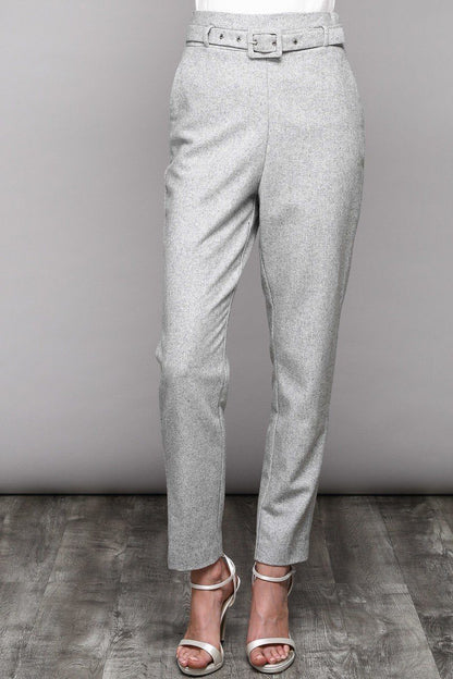 Grey Belted Trouser pant