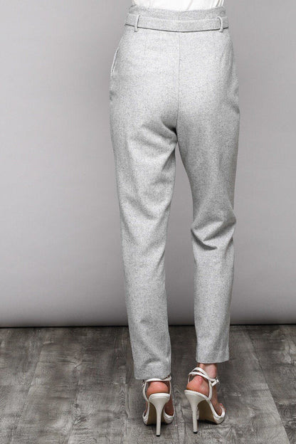 Grey Belted Trouser pant